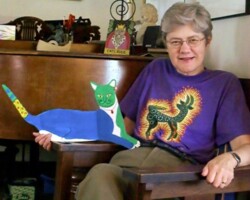 Flat Cat Ruby and Carolyn