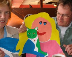 Diana and Mark with Two Cool Cats