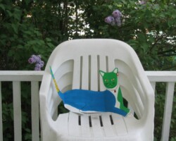 Flat Cat Ruby & Lilacs