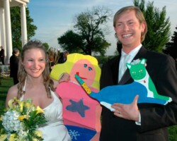 Toby and Dani with Flat Cats